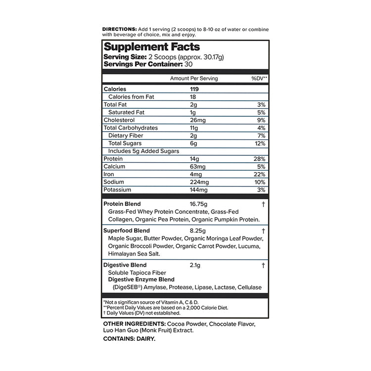 HRD Food For Life - Chocolate - Ingredients