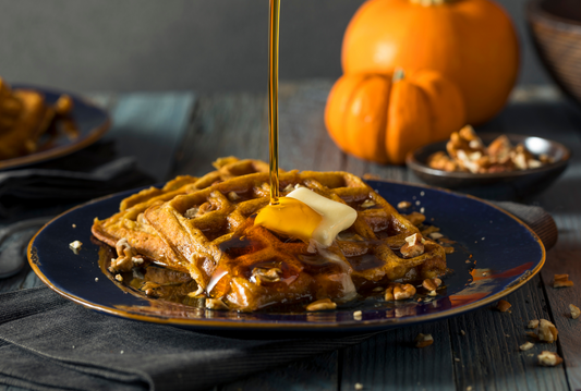 Pumpkin Spice Nice Cream Waffles