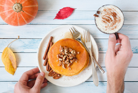 Healthy, Pumpkin Spice Pancakes