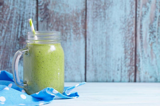 Green Parsley, Kale And Berry Protein Smoothie For Earth Day