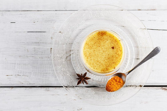 Golden Milk Latte With Fresh Turmeric