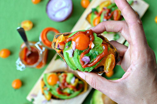 Sweet Potato Toast With Avocados And Organifi
