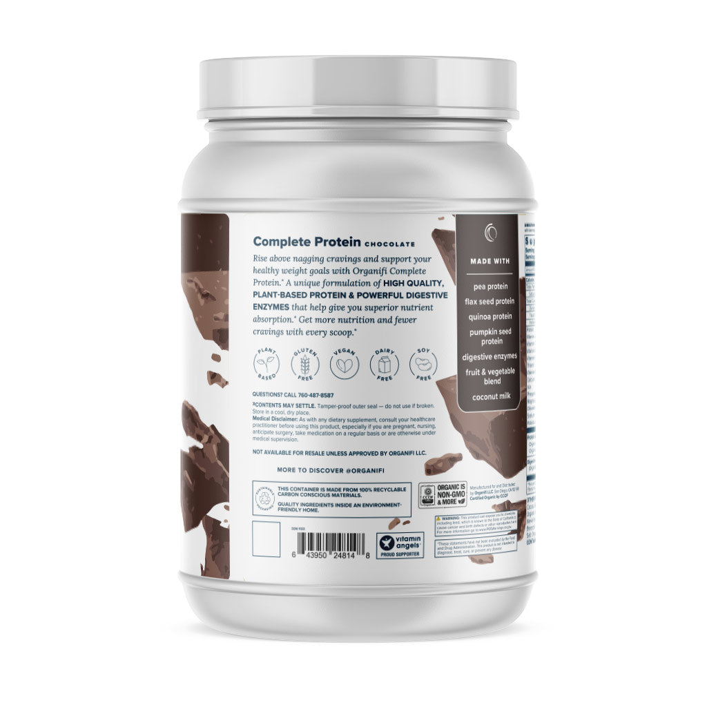 Organifi Chocolate Protein Container Label